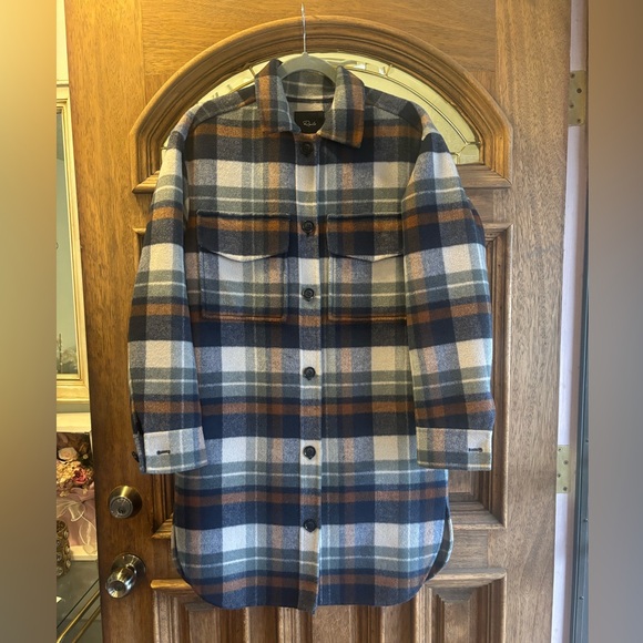 Rails Jaro Wool Jacket Vail Plaid oversized Shacket - Picture 1 of 9